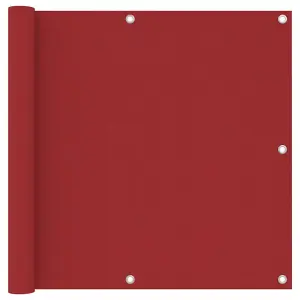 Berkfield Balcony Screen Red 90x500 cm Oxford Fabric