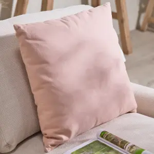 Plain Pink Cotton Indoor Outdoor Garden Furniture Chair Sofa Bench Cushion