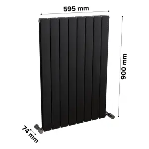 Ximax Vertirad Duplex HWD900595A Anthracite Horizontal or vertical Designer 3009BTU Radiator, (W)595mm x (H)900mm