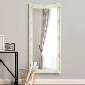 MirrorOutlet Davenport Cream Ornate Flourish Full Length Mirror 164 x 78cm