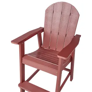 Garden Bar Chair ADIRONDACK Synthetic Material Red