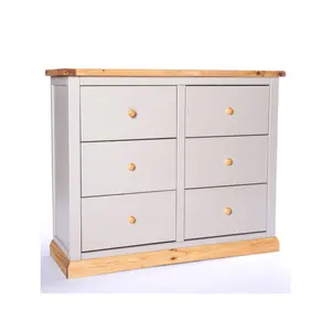 Bomporto 6 Drawer Chest of Drawers Wood Knob