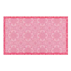 Pink Floral Pattern Indoor & Outdoor Doormat - 70x40cm