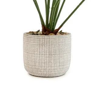 50cm Cheese plant Artificial plant in Grey Ceramic Pot