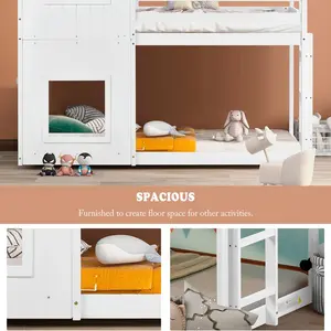 Single (3') Standard Bunk Bed by LIFE CARVER White