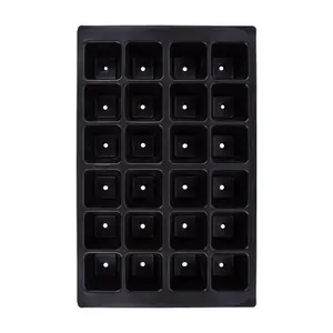 Green Blade - 24 Cell Seed Trays - Black - Pack of 3