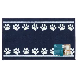 JVL Machine Washable Pet Mat 40 x 70 cm, Parade Paws