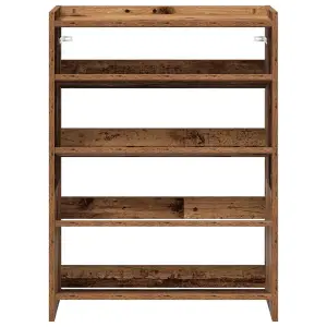 Berkfield Shoe Rack Old Wood 80x25x61.5 cm Engineered Wood