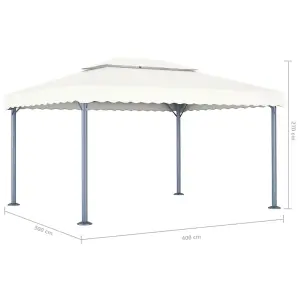 Berkfield Gazebo 400x300 cm Cream Aluminium