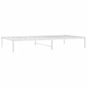 Berkfield Metal Bed Frame White 107x203 cm