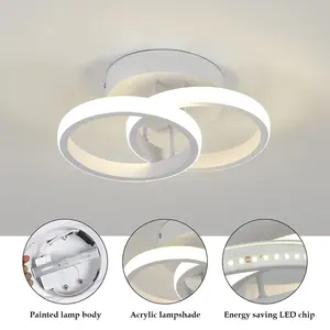 Acrylic LED Semi Flush Mount Ceiling Light