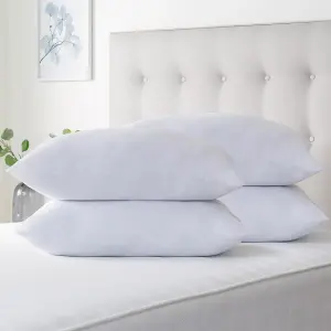 Slumberdown Cool Summer Nights Pillows 4 Pack Firm Support Side Sleeper Pillows for Cooling Pillow for Night Sweats 48x74cm