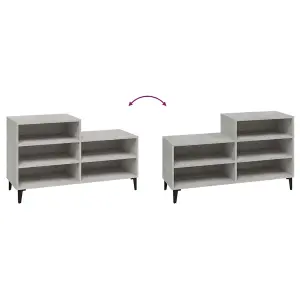 Berkfield Shoe Cabinet Concrete Grey 102x36x60 cm Engineered Wood