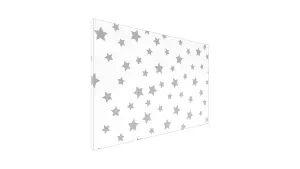 ALLboards Magnetic Boards MetalBoard GRAY STARS BACKGROUND 90x60cm a Magnetic Metal Poster for all types of magnets