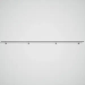 Forgeworks Premium Brushed Steel 3.6m Indoor Stair Handrail Kit - Easy Install all in One Box including brackets and endcaps