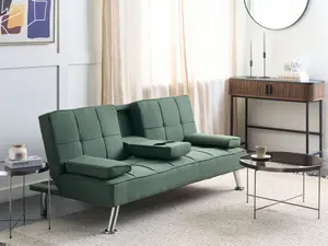 Beliani Modern Sofa Bed ROXEN Dark Green