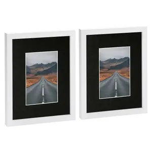 Photo Frame with 4" x 6" Mount - 8" x 10" - Black Mount - Pack of 2