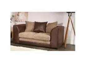 Chicago Jumbo Cord 2 Seater Sofa Brown-Coffee