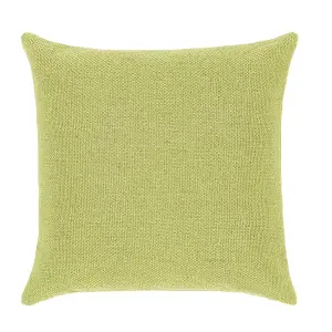 Woven Indoor Outdoor Washable Plain Cosy Cushion Green - 45cm x 45cm