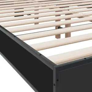 Berkfield Bed Frame without Mattress Black 135x190 cm Double