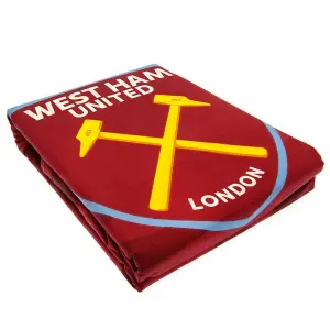 West Ham United FC Duvet Cover Set Maroon (Single)