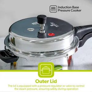 Royalford Stove Top Pressure Cooker, 10L 7.5 L