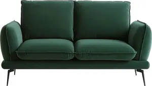 Obriel Forest Green Velvet Sofa, 2-Seater - Daals - Sofas