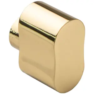 Polished Brass Peanut Shaped Cylinder Thumbturn Adapter - Twist Turn