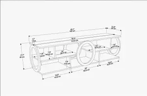 Decorotika Fale TV Stand TV Unit for TVs up to 60 inch