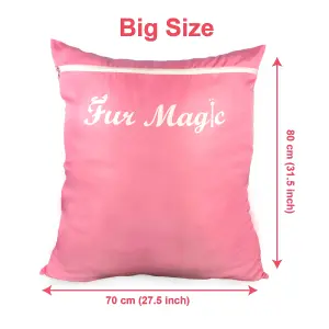 Fur Magic Pet Laundry Bag & Pair of Hair Catchers - Keeps Your Washing Machine Free of Pet Hair, Pink