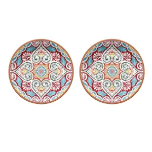 Purely Home Rio Corte Melamine Dinner Plates - Set of 2