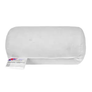 Homescapes Duck Feather Bolster Cushion - Luxury Filler and Inserts for Comfort 30 x 18 cm (12 x 7")