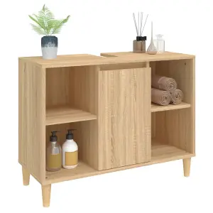 Berkfield Sink Cabinet Sonoma Oak 80x33x60 cm Engineered Wood