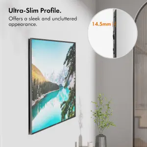 VonHaus Ultra-Slim Flush TV Bracket for 37-70" Screens, Picture Frame Flat to Wall Wire Mount, 50kg Capacity, Max VESA: 800x800mm