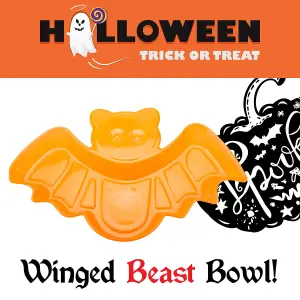 Orange 30cm Bat Bowl Scary Halloween Party - Haunted House