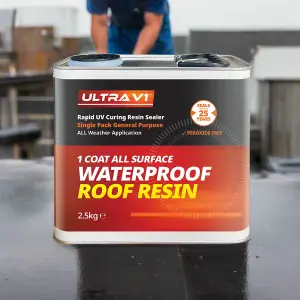 Ultra V1 Multi-Surface Waterproof Roof Sealer Resin Paint - 2.5kg