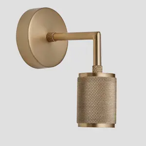 Industville Knurled Edison Wall Light, Brass