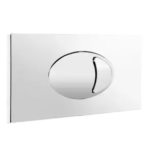 Bottom Entry Concealed Toilet Cistern WC with Dual Flush Polished Chrome Button Plate - Includes WRAS Internals & Pipe