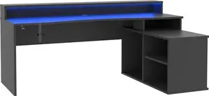 Flair Power W L Shaped Corner Gaming Desk