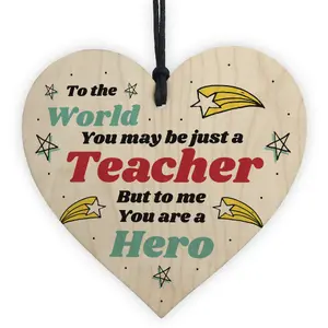 Special Thank You Gift For Teacher Friendship Gift Wood Heart Sign Appreciation Gift Teacher Gifts Leaving Gift