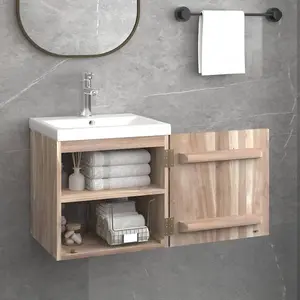 Berkfield Wall-mounted Bathroom Cabinet 41x38x40 cm Solid Wood Teak