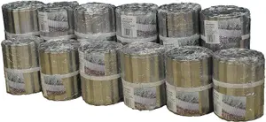 Set of 12 Galvanised Steel Lawn Edging Rolls (16.5cm x 5m)