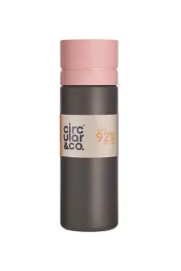 Circular Bottle 600ml Grey & Pink