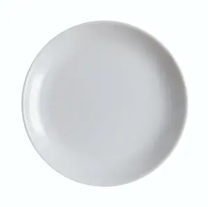 URBNLIVING 2cm Height Set of 6 Opal Glass Grey Dinner Plate