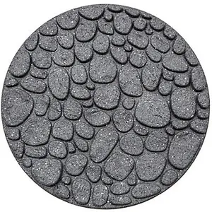 Grey Single size River rock Stepping stone 0.2m²