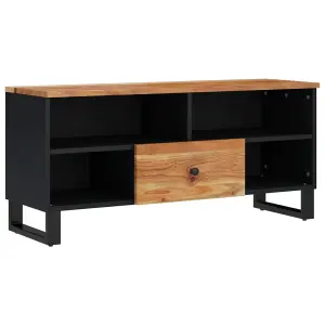 Berkfield TV Cabinet 100x33x46 cm Solid Wood Acacia&Engineered Wood