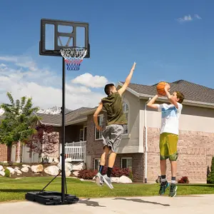 SPORTNOW 2.3-3.05m Basketball Hoop and Stand with Weighted Base and Wheels