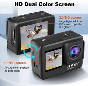 Dual Screen 4K Sport Camera 170° Action Camera Ultra HD 30MP Wifi Waterproof UK