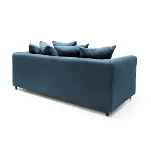 Darcy 3 Seater Sofa in Teal  Linen Fabric