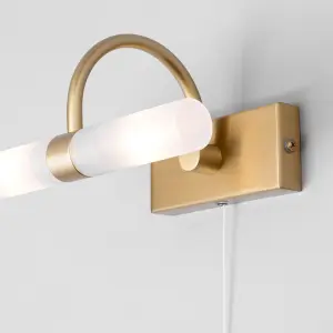 Litecraft Crista Brass Bathroom Wall Light